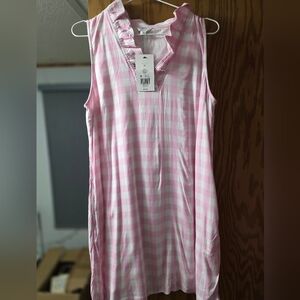Crown & Ivy Pink and White Ruffled Sundress
